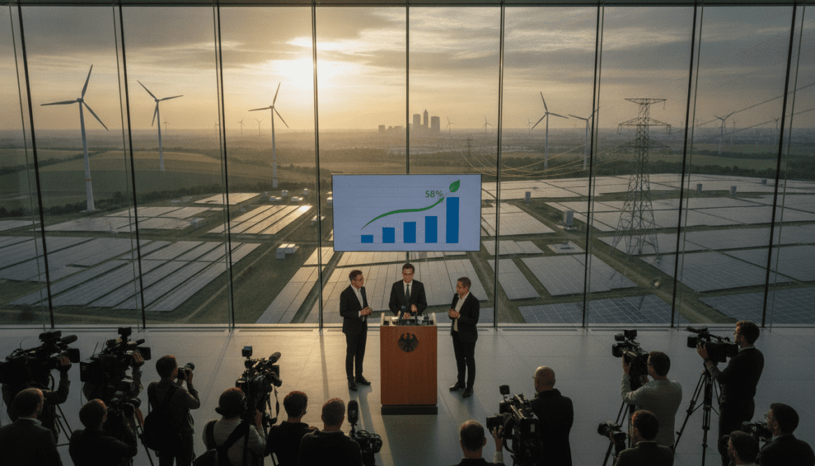 Renewable energy reaches record 58 percent of Germany's electricity in H1 2026