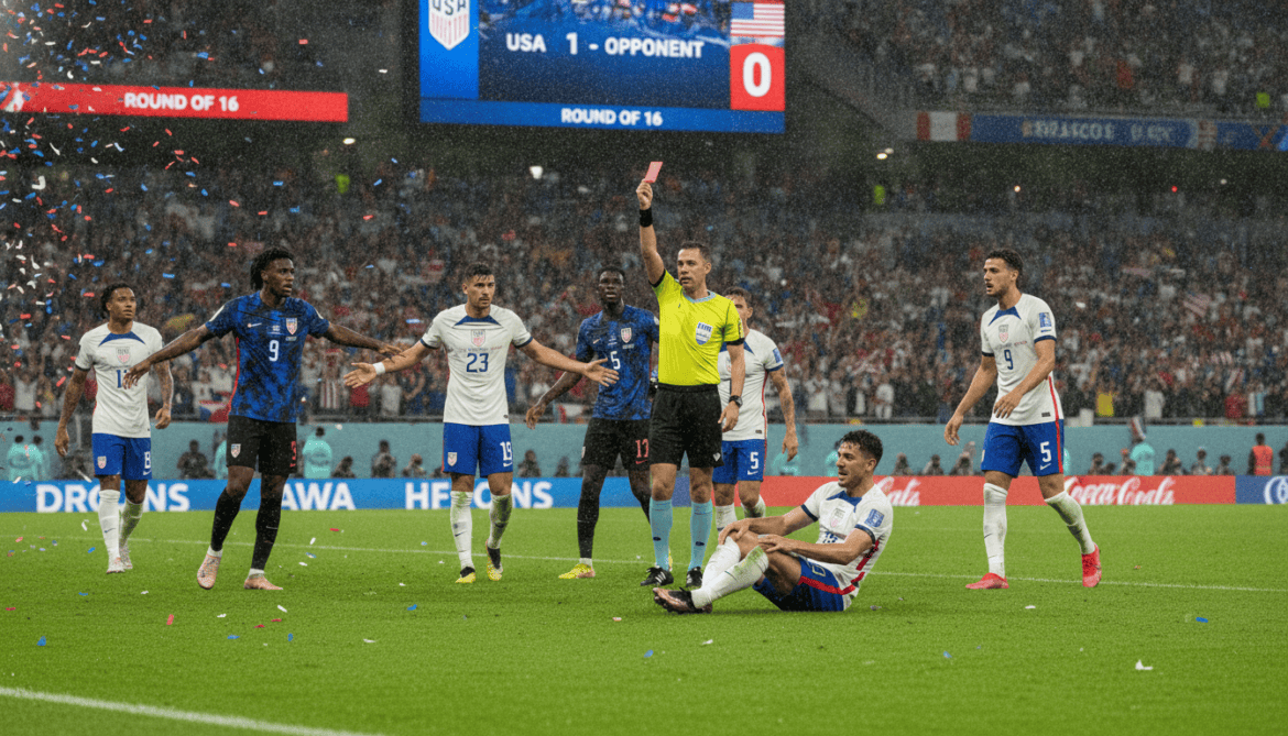 USA advance to World Cup Round of 16 despite controversial red card