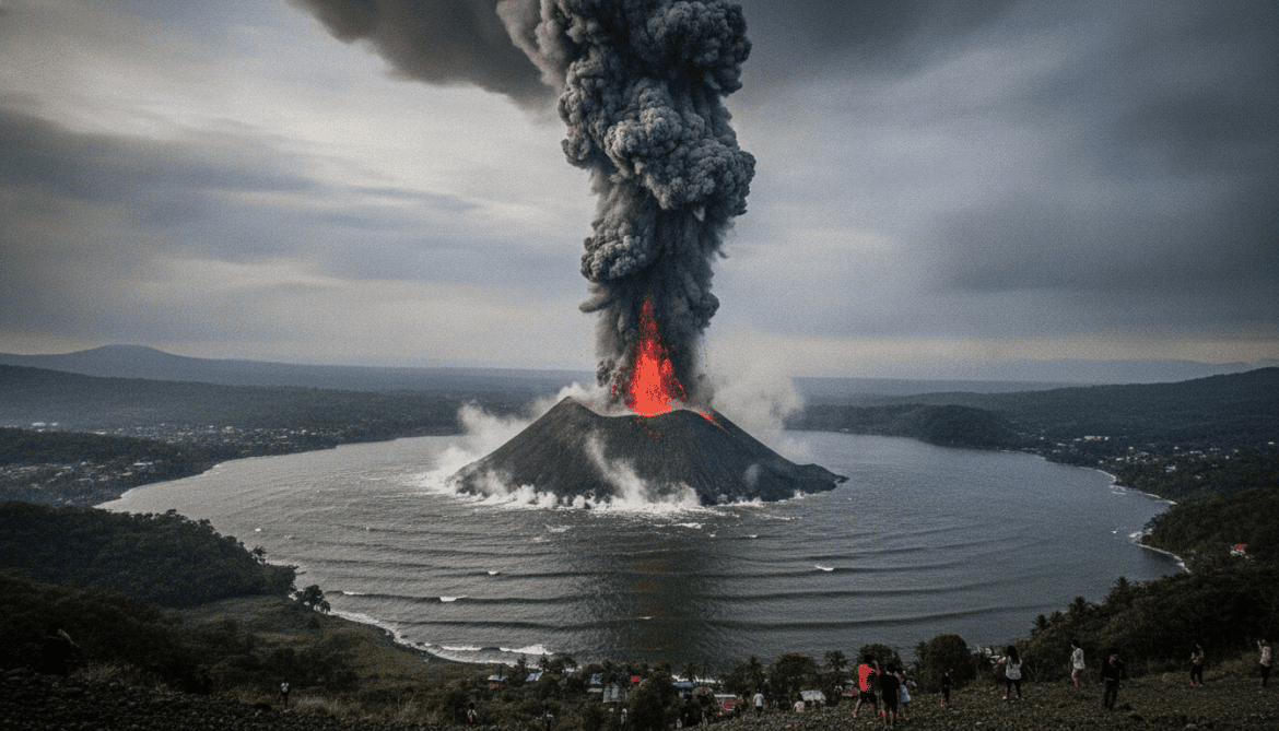 Taal Volcano erupts, sending 1,200-metre ash column and triggering crater lake waves