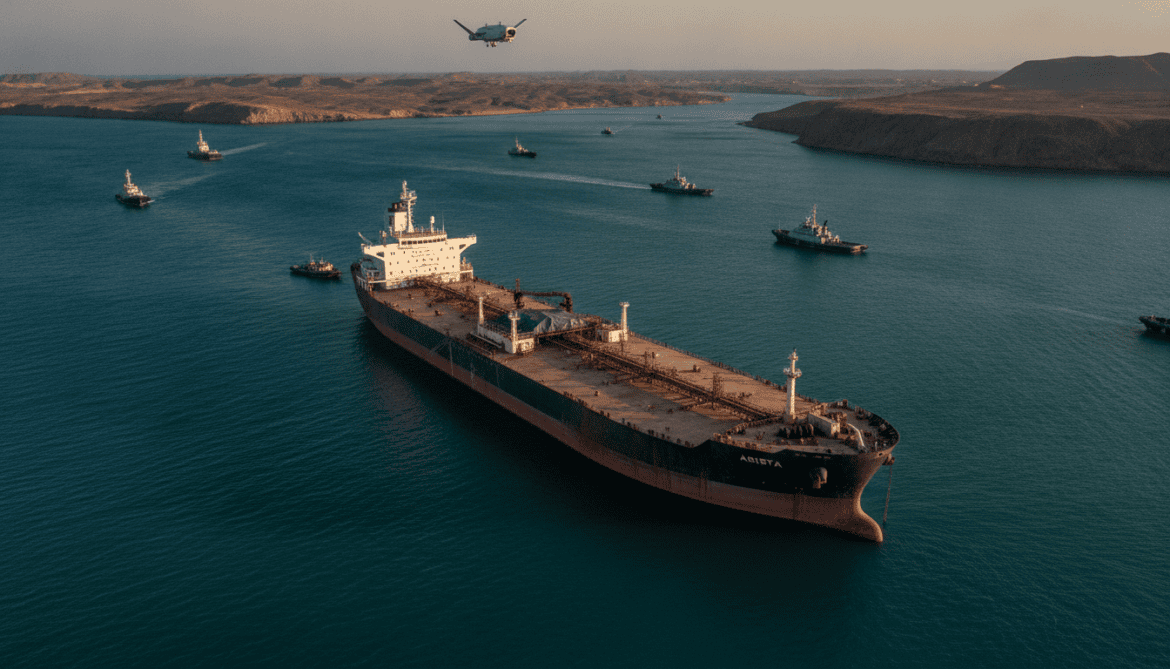 Shamkhani-linked tanker Arista confirmed stranded in Strait of Hormuz since March