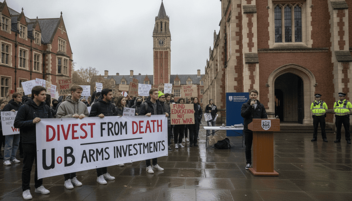 University of Birmingham accused of weakening restrictions on arms investments
