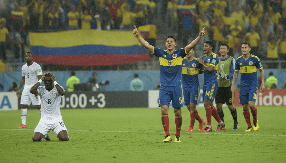 Colombia edges Ghana 1-0, advances to World Cup round of 16