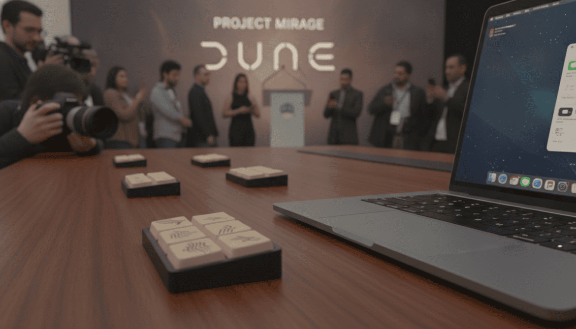 Project Mirage launches Dune three-key MacBook keypad for mute and app macros