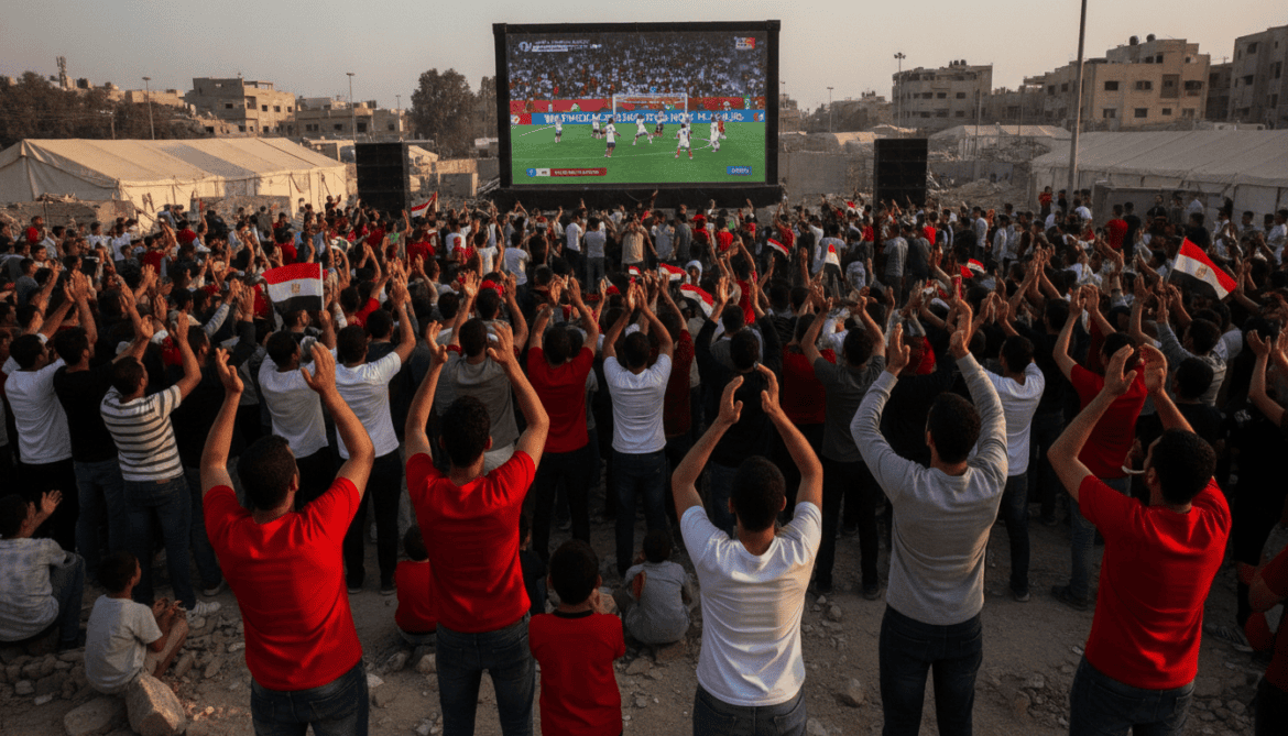 Gaza fans gather to back Egypt at 2026 World Cup screenings