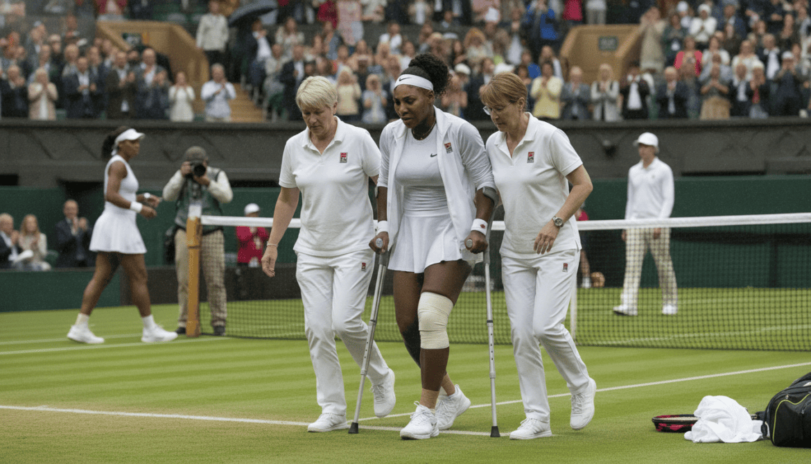 Serena Williams Withdraws from Wimbledon Doubles After Knee Injection Photos