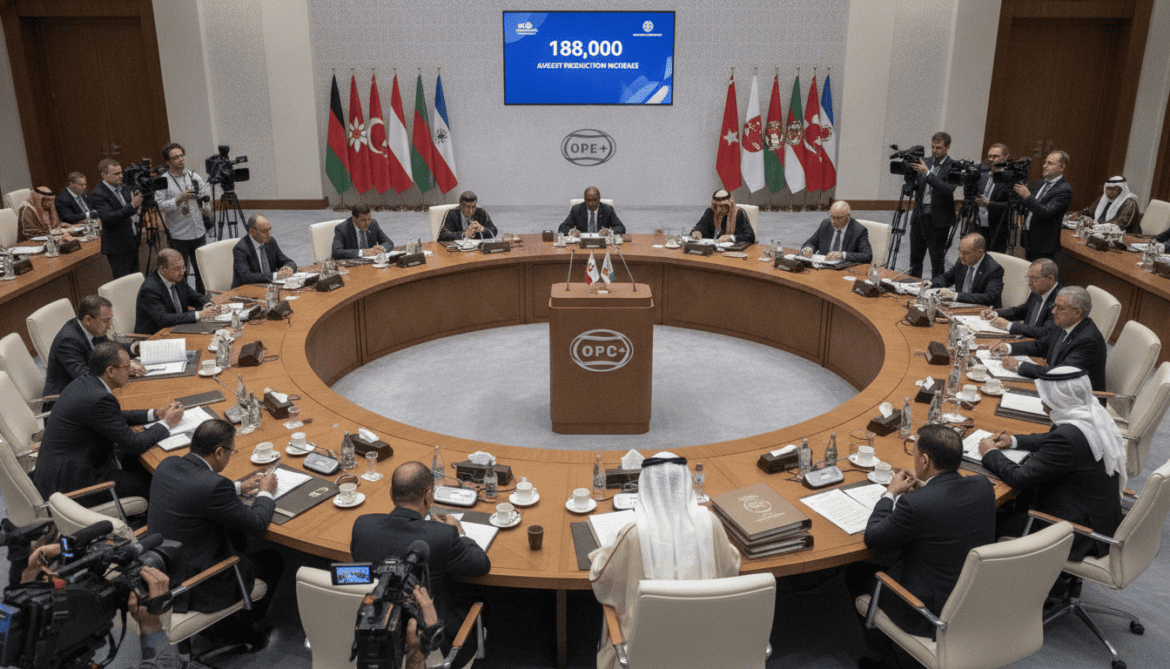OPEC+ announces modest August production increase of 188,000 barrels per day