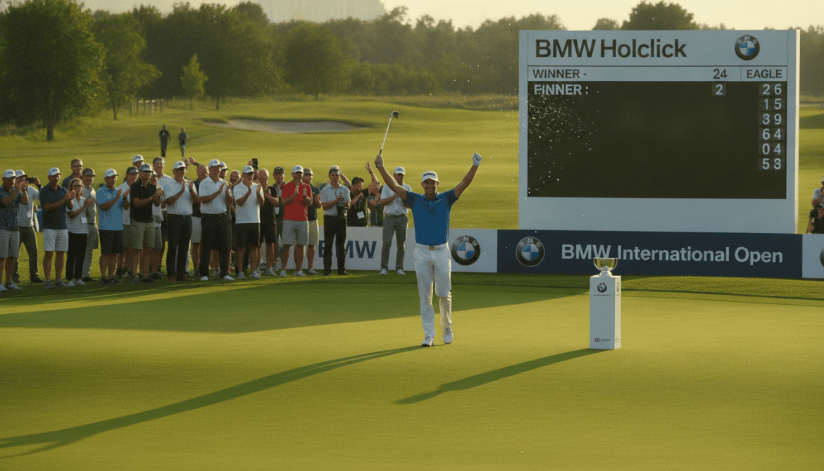 Michael Hollick wins BMW International Open with last hole eagle
