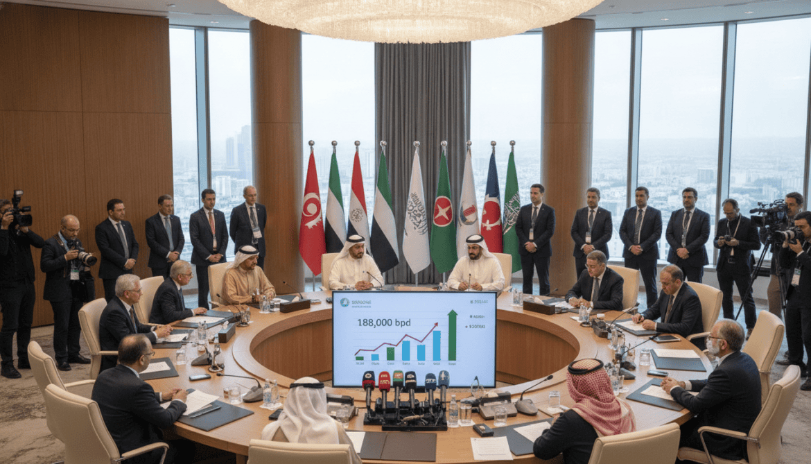 OPEC+ announces August oil output increase of 188,000 barrels per day