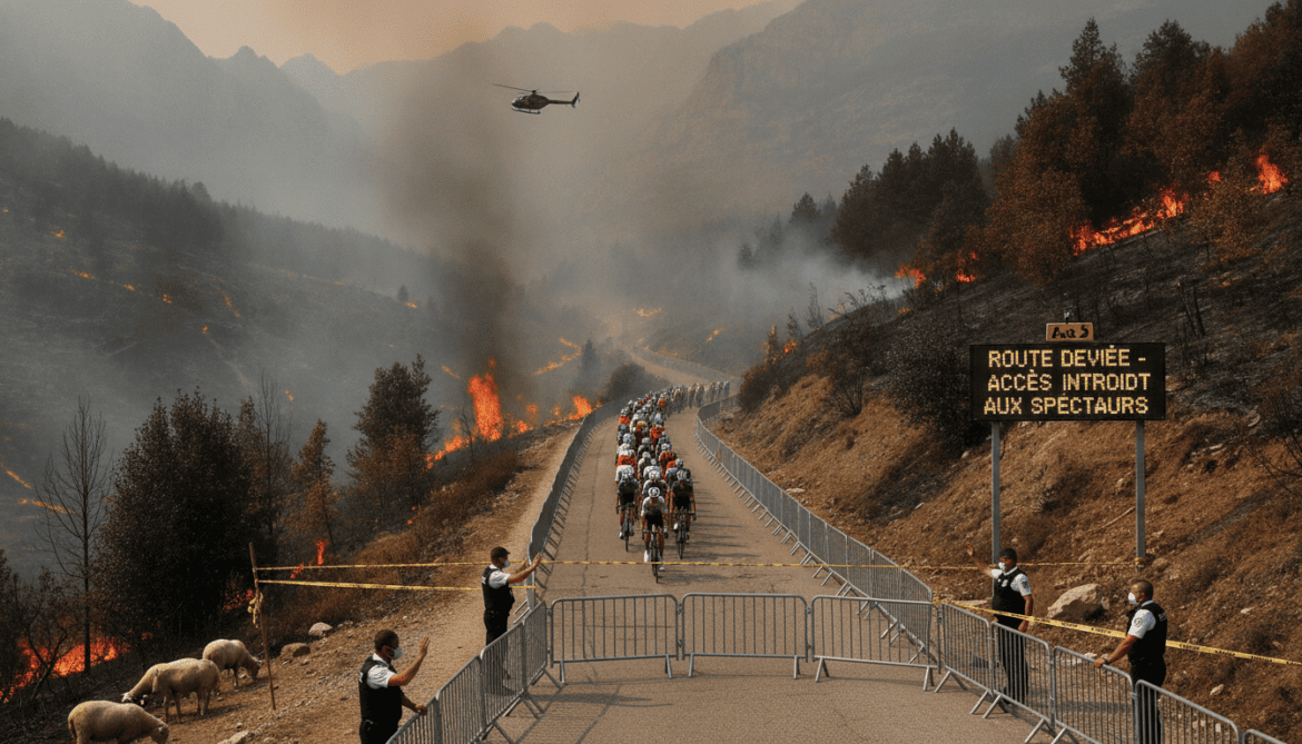 Tour de France reroutes Stage 3 and bans spectators amid Pyrenees wildfires