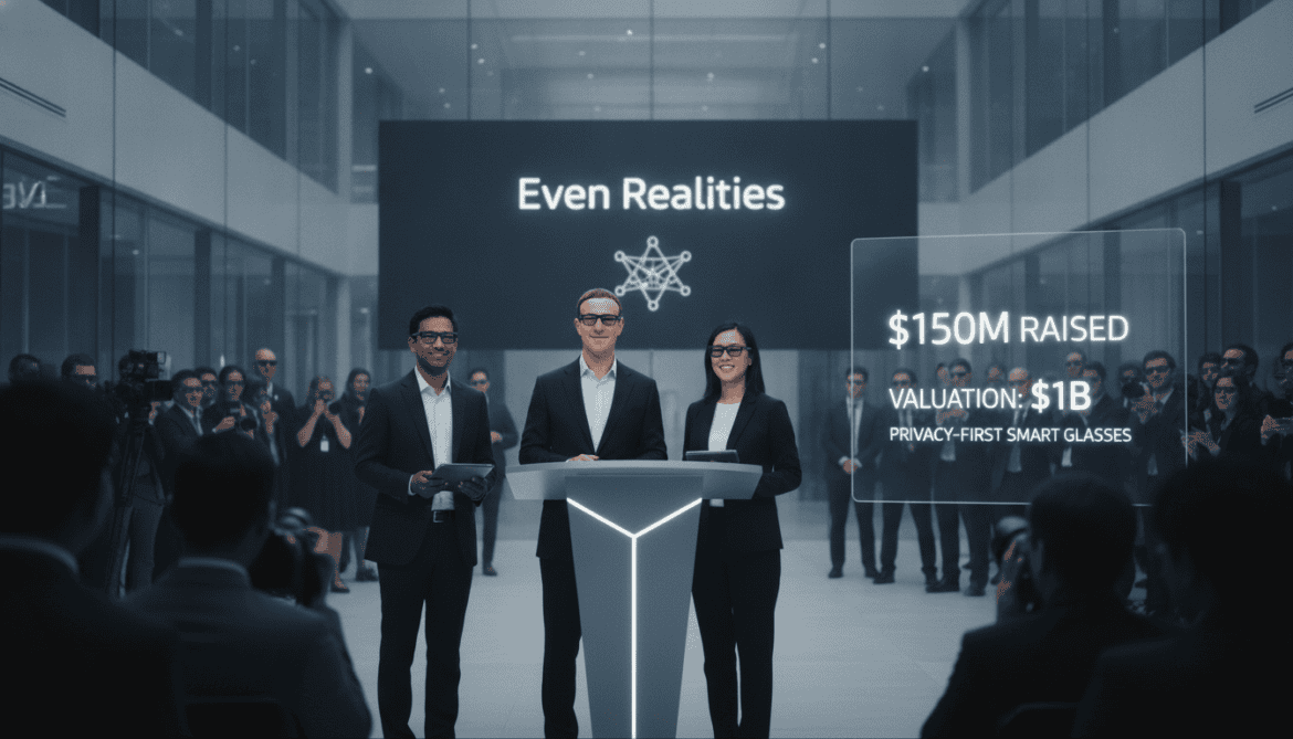 Even Realities raises $150M, valued at $1B with privacy-first smart glasses