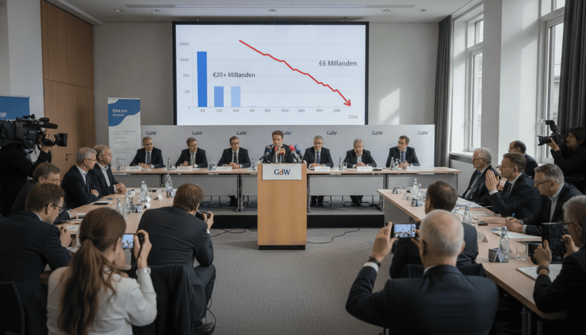 GdW warns new-build investment could fall to €6 billion in 2026