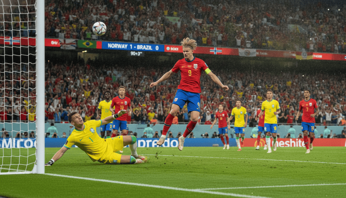 Norway reaches first World Cup quarterfinal as Haaland stuns Brazil