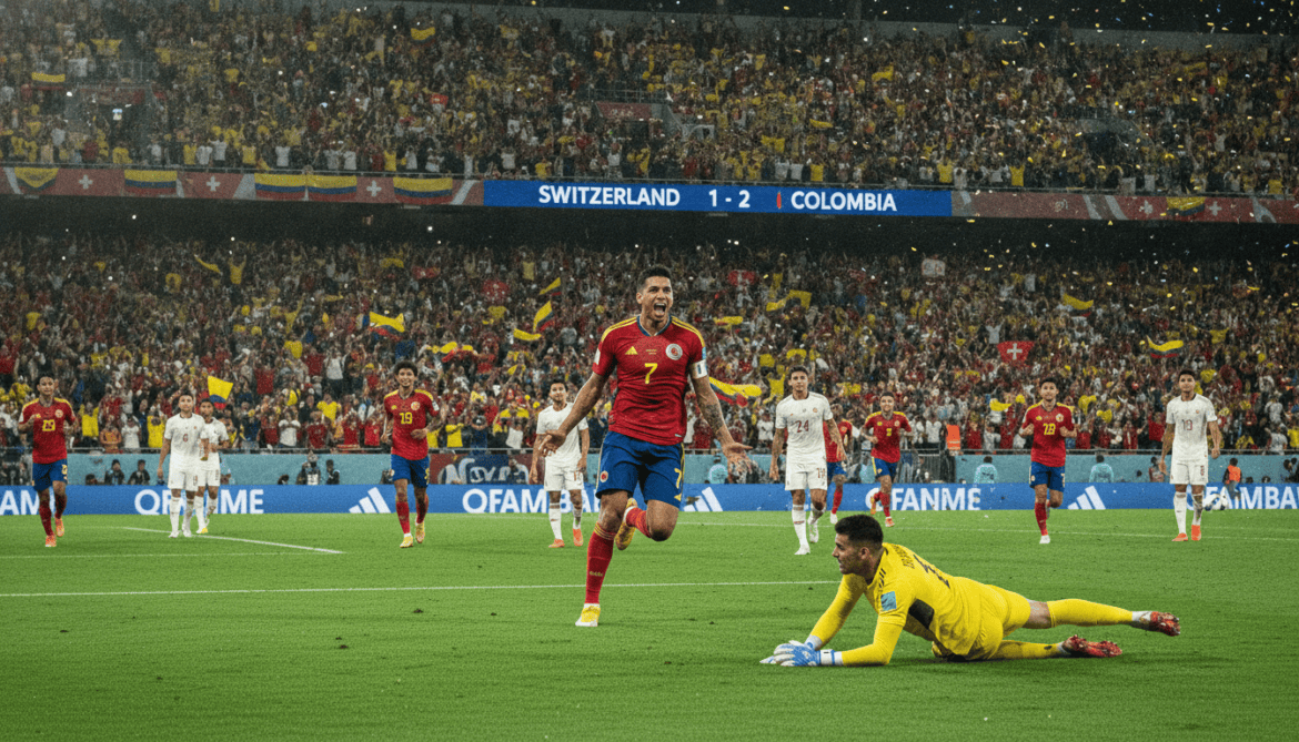 Switzerland vs Colombia clash in tight Round of 16 as Diaz shines