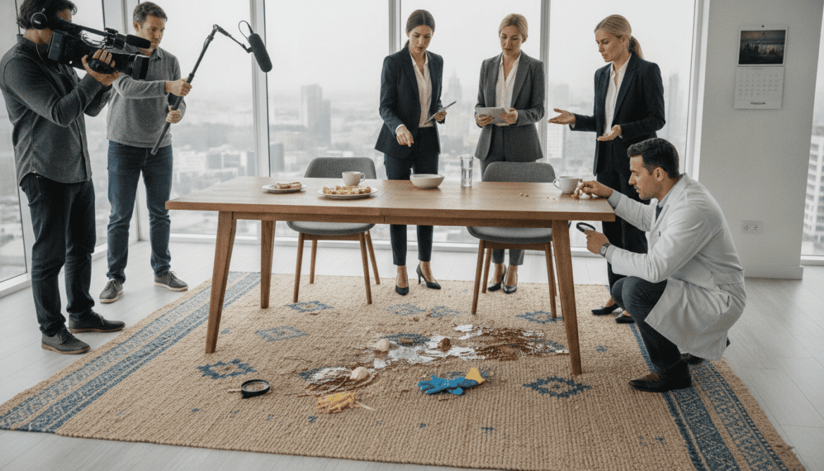 Dining-room rugs questioned as spills and crumbs spark hygiene debate