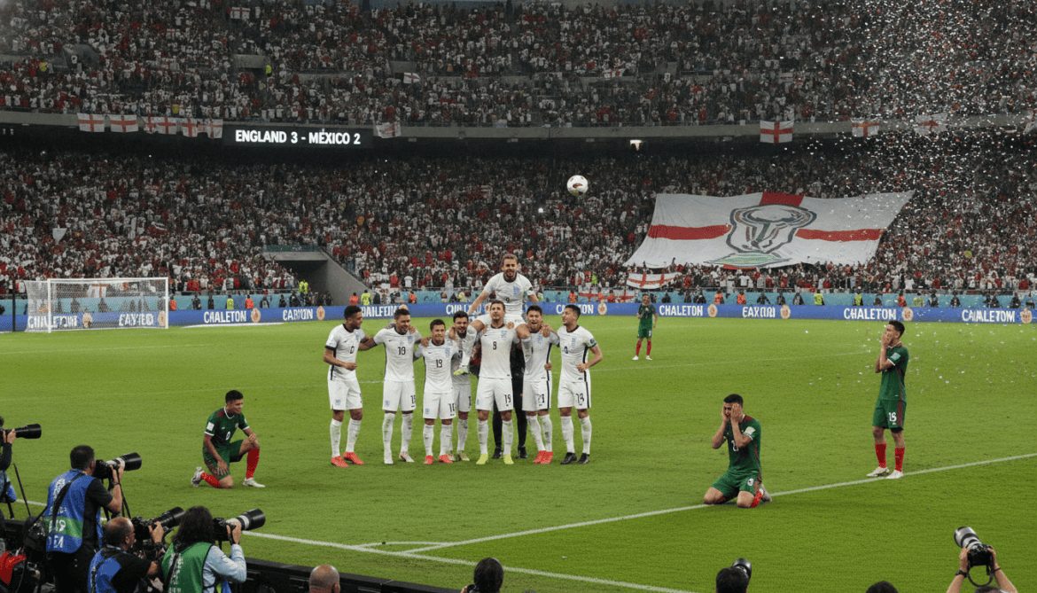 England beats Mexico 3-2 in Azteca Stadium to reach World Cup quarterfinals