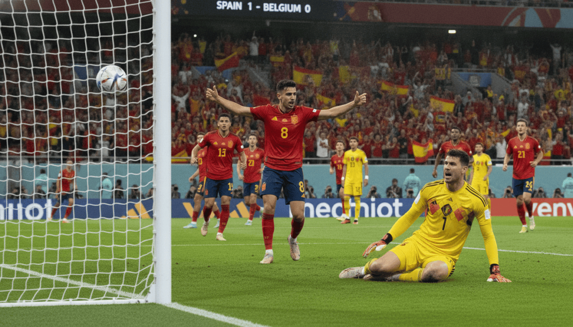 Spain reaches 2026 World Cup semifinal as Merino punishes Belgium goalkeeper error