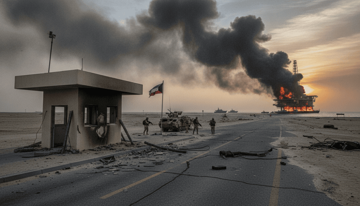 Kuwait confirms attacks hit three border posts and offshore oil platform