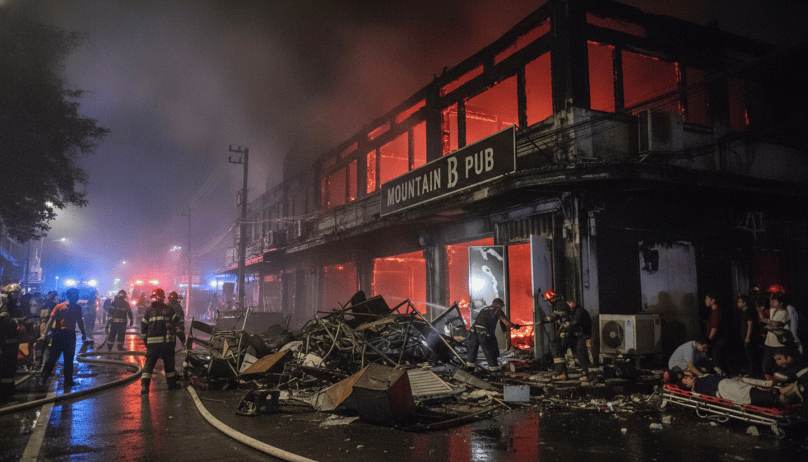 Bangkok pub fire kills at least 27 as exits reportedly locked