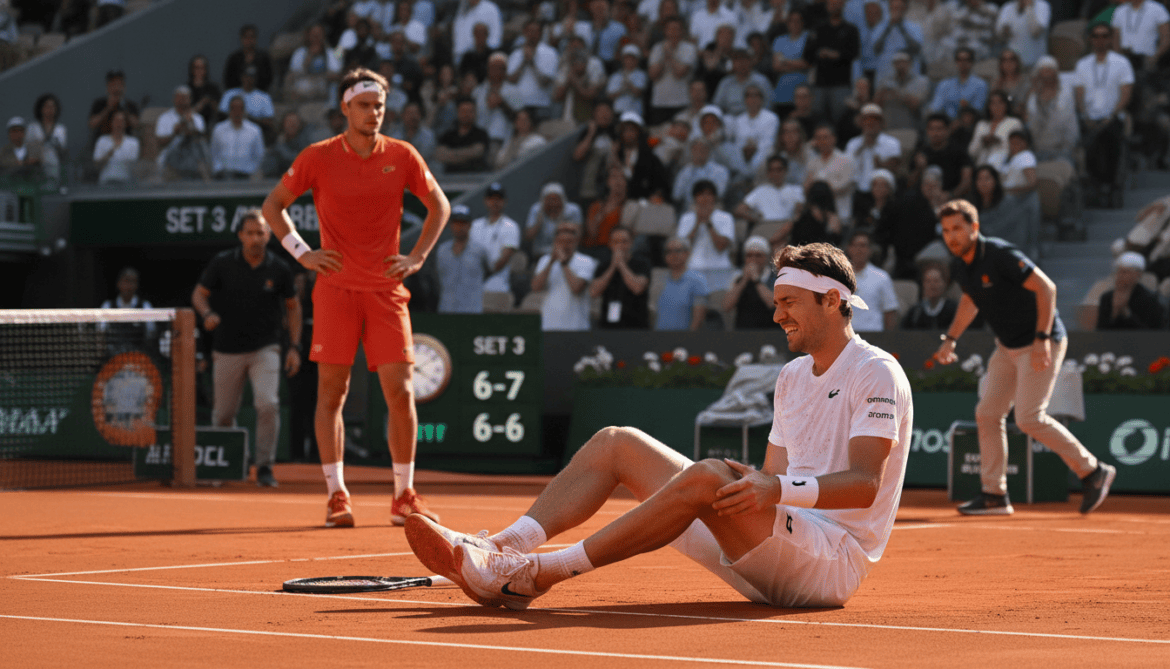 Alexander Zverev falls to Jannik Sinner after frightening tumble, misses second Grand Slam