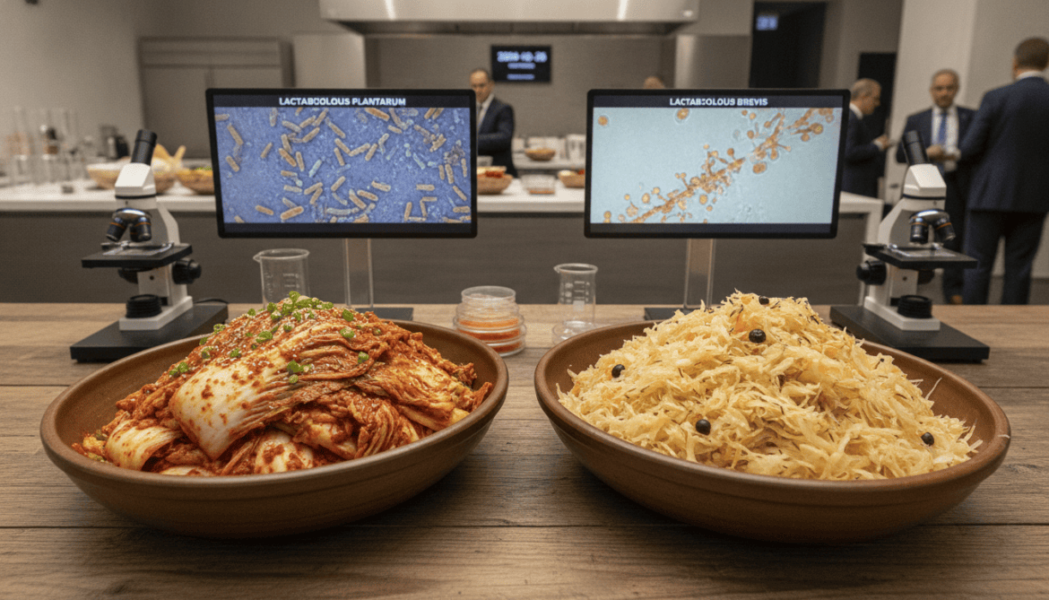 Kimchi and Sauerkraut Offer Distinct Probiotic Profiles and Gut Health Benefits