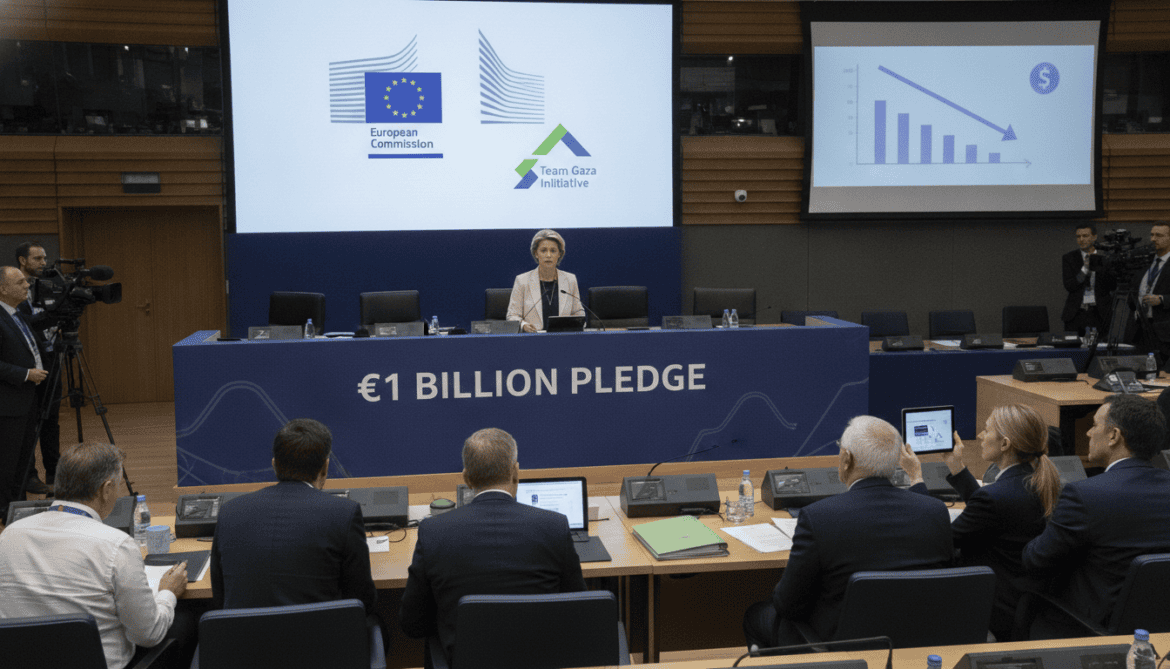 European Commission launches $1bn Team Gaza Initiative but fund falls short