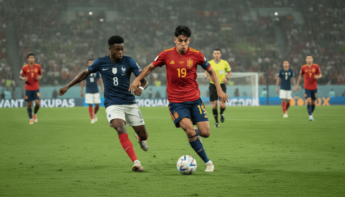 France vs Spain World Cup semifinal spotlights young stars Yamal and Zaïre-Emery