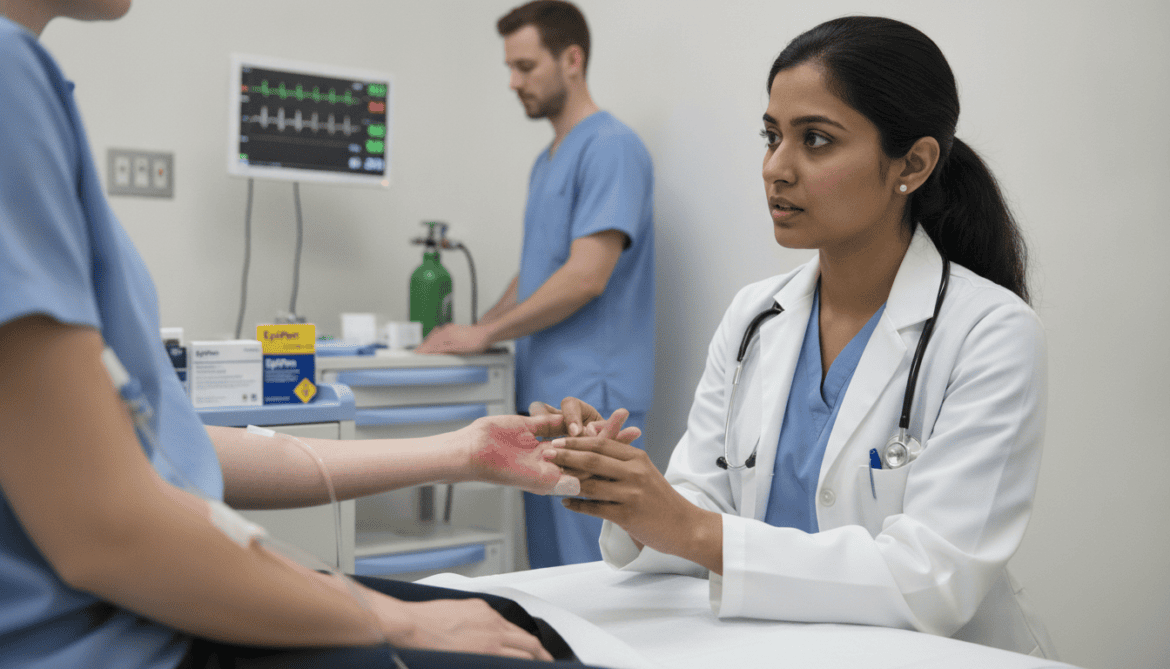 Wasp stings can trigger anaphylaxis and require urgent treatment, doctors warn