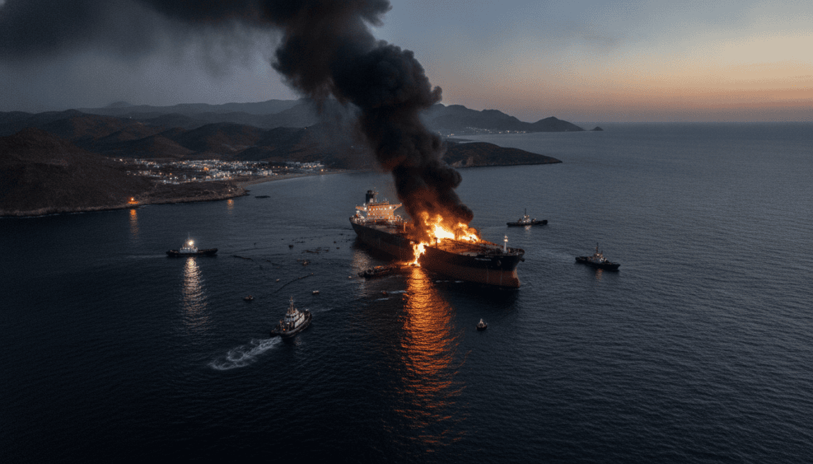 Oil tanker struck by missile near Limah Oman after Qalhat attack