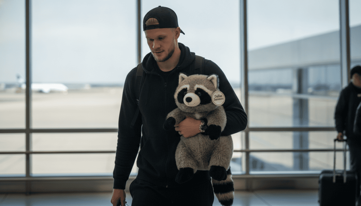 Erling Haaland brings stuffed raccoon from Dallas store after World Cup exit