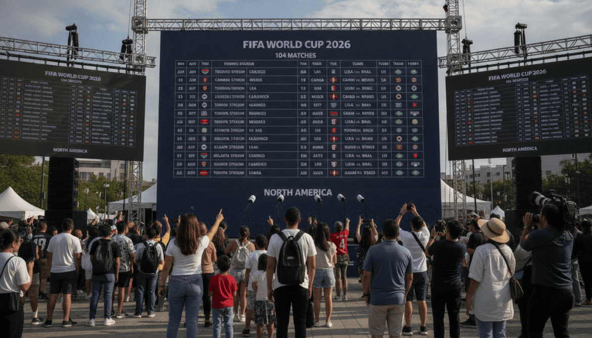 FIFA World Cup 2026 schedule lists all 104 matches across North America