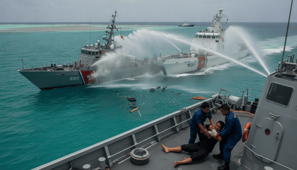 China-Philippines clash at Second Thomas Shoal injures Philippine sailor
