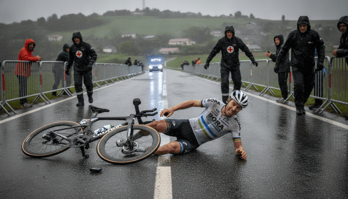 Florian Lipowitz crashes out of Tour de France time trial