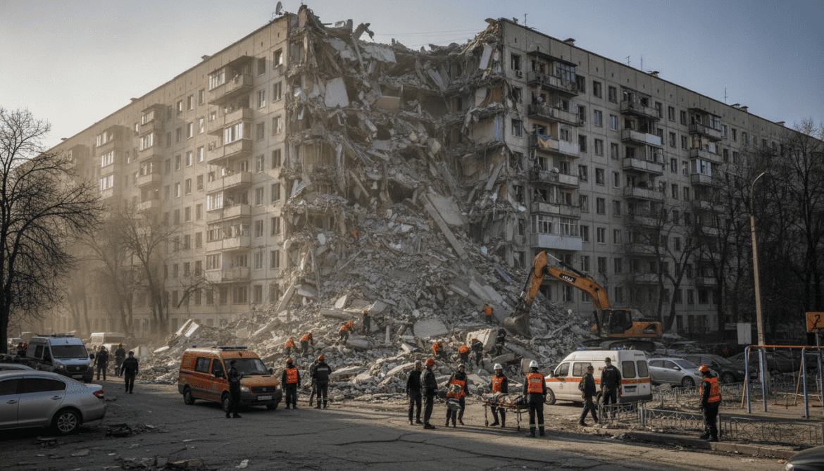 Zaporizhzhia residential block hit by Russian guided bomb kills three, injures 13
