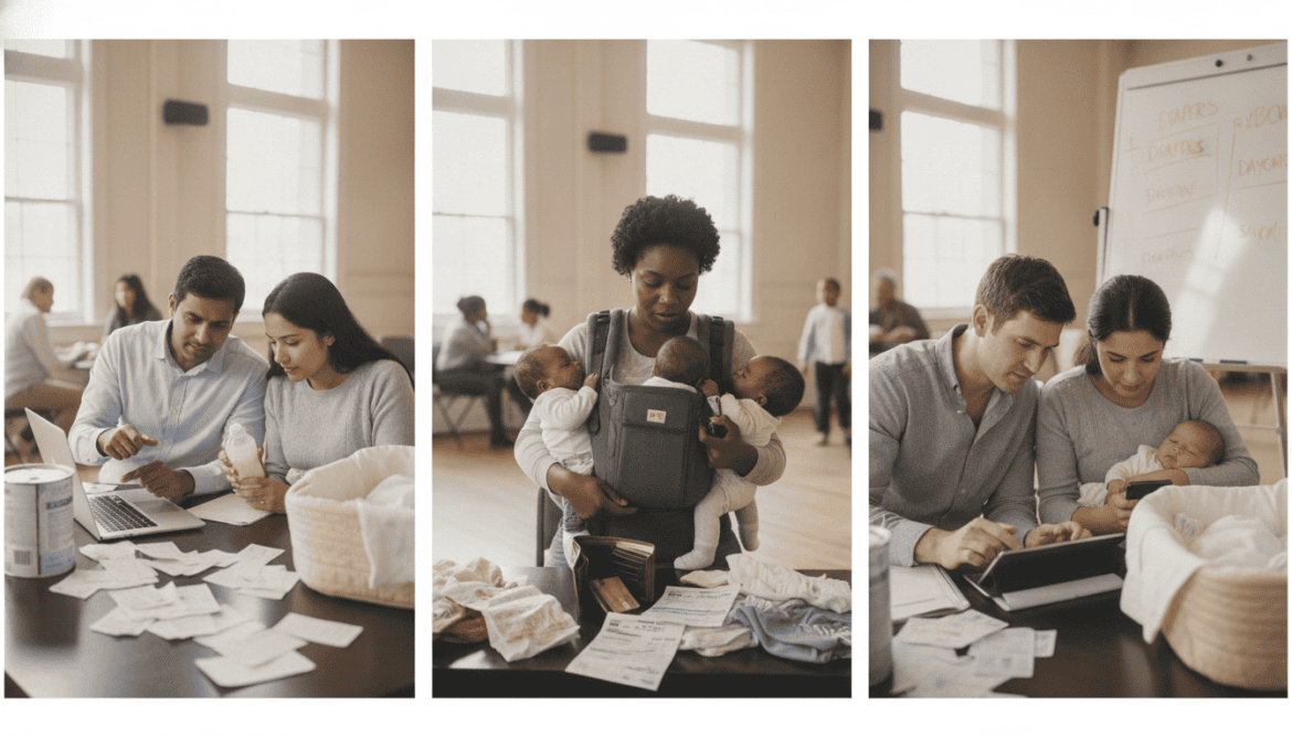 Family finances reveal how three parents' budgets changed after birth