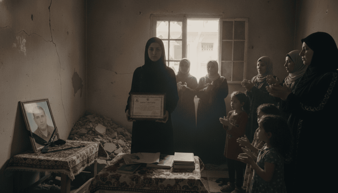 Gaza student Saba Rabah tops Palestine exams despite father's death in war