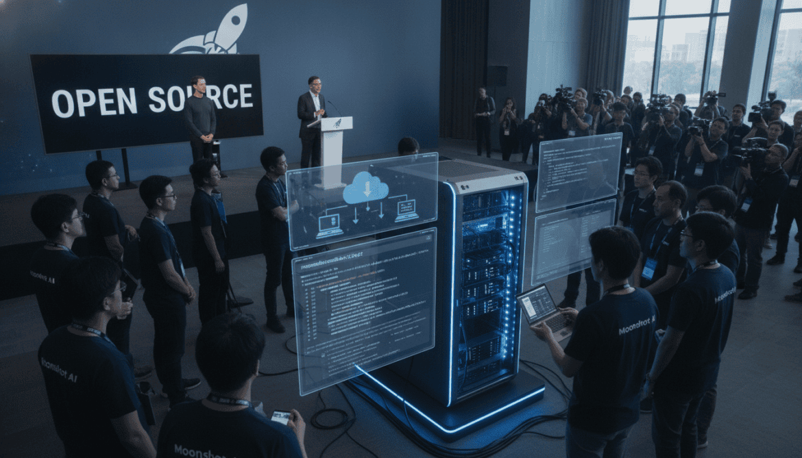 Moonshot releases open model weights enabling developers to download and self-host AI