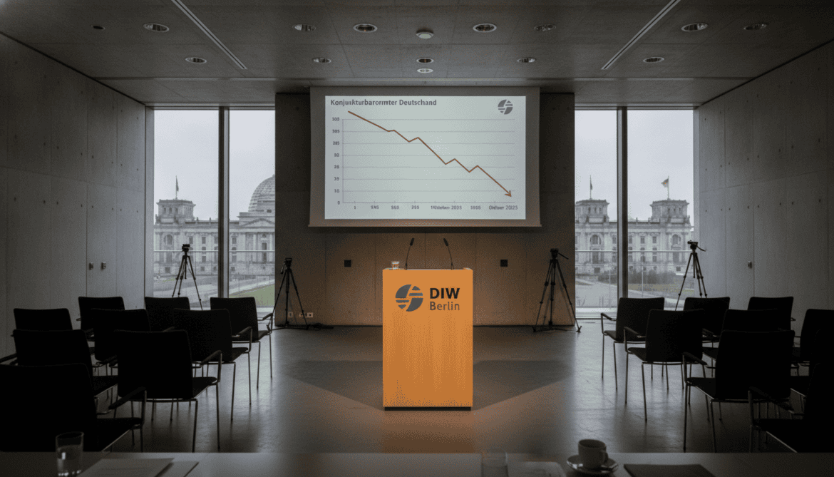 DIW Konjunkturbarometer warns German economy slips to lowest level since October 2025