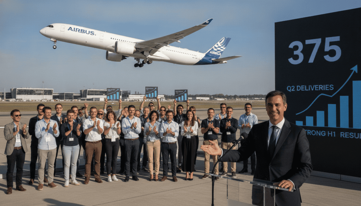 Airbus beats expectations with strong first-half results and record Q2 deliveries