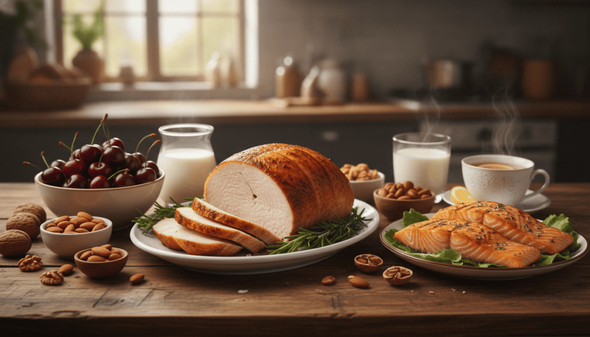 Foods for Better Sleep Boost Nighttime Rest, Include Turkey, Cherries, Fish