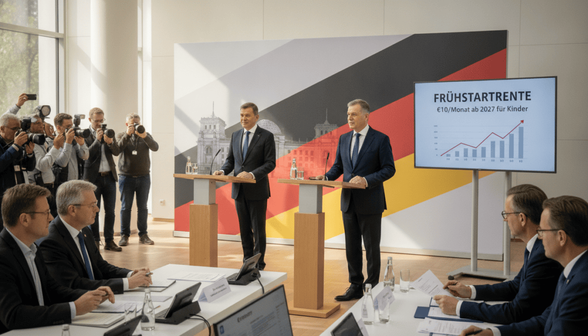 Germany announces Frühstartrente to invest €10 monthly from 2027 for children