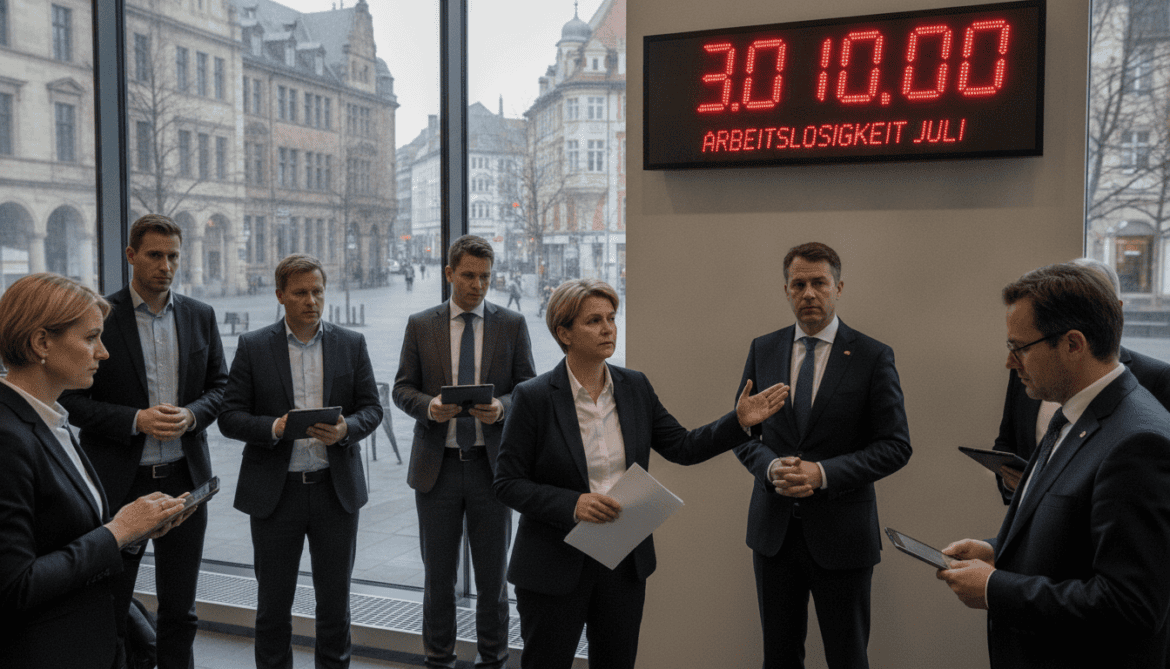 Germany unemployment climbs to 3.01 million in July as jobs fall